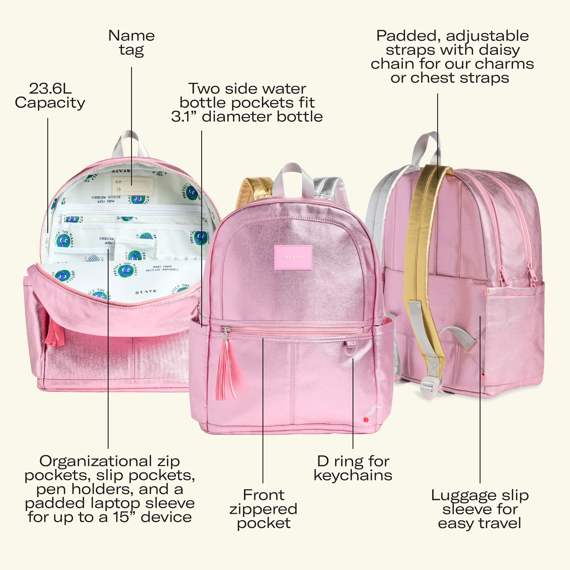 Kane Double Pocket Backpack - Image 7