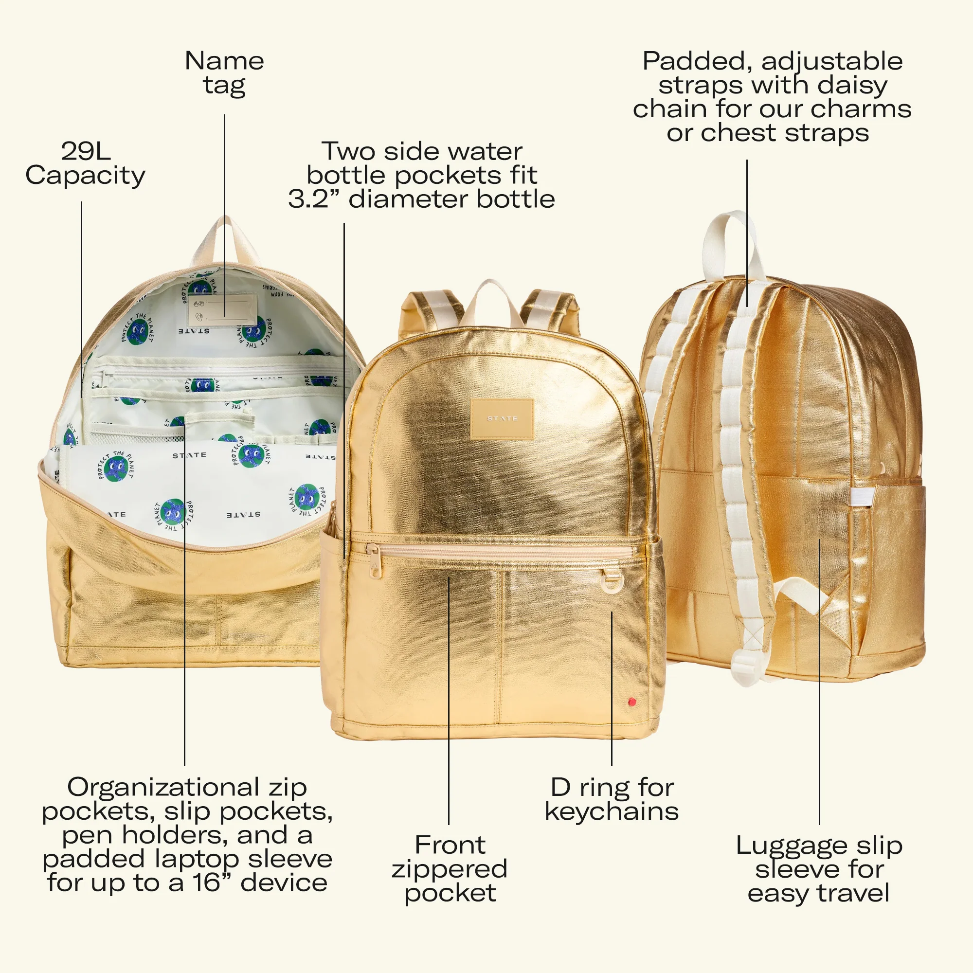 Kane Double Pocket Large Backpack - Image 10