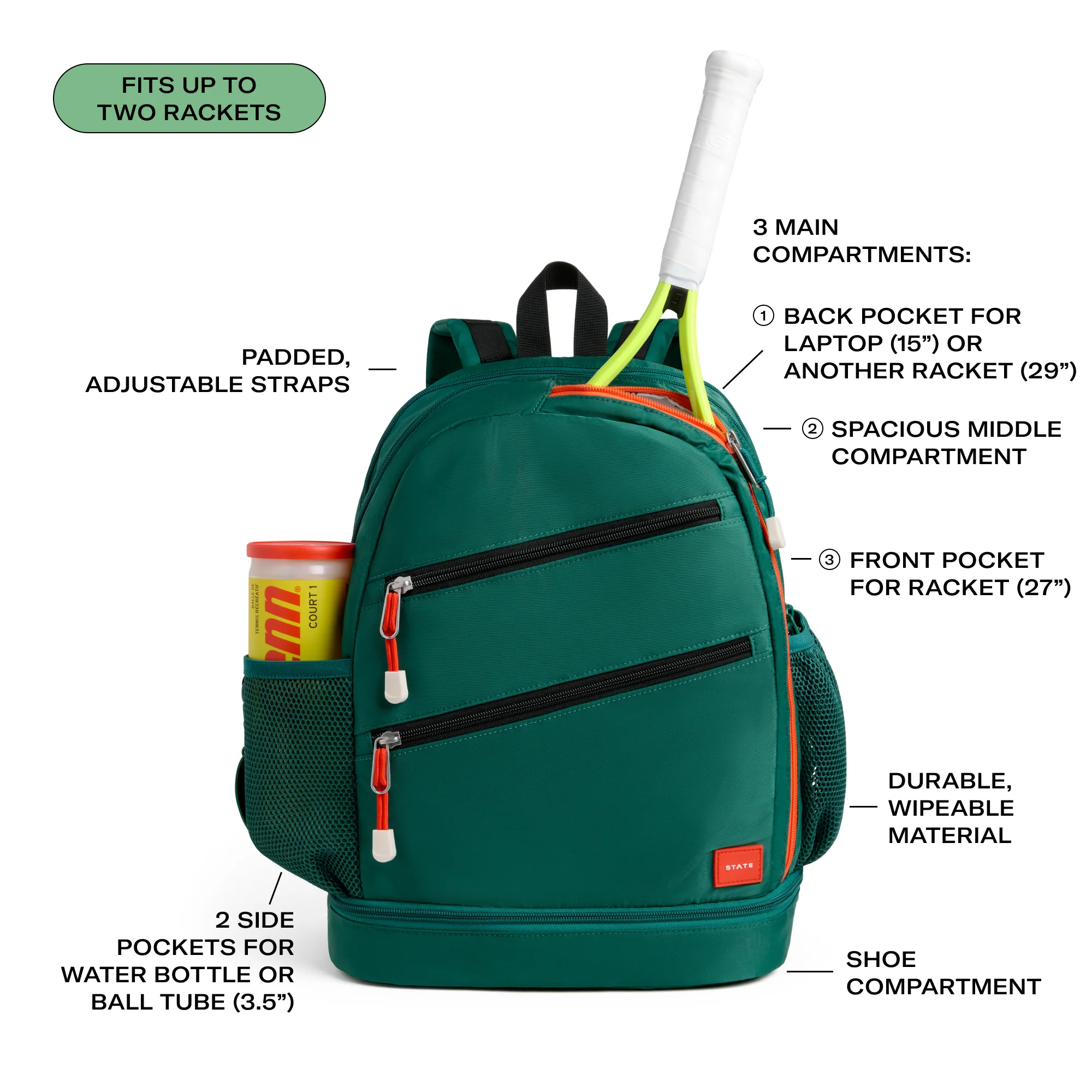 Lenox Tennis Backpack - Image 2